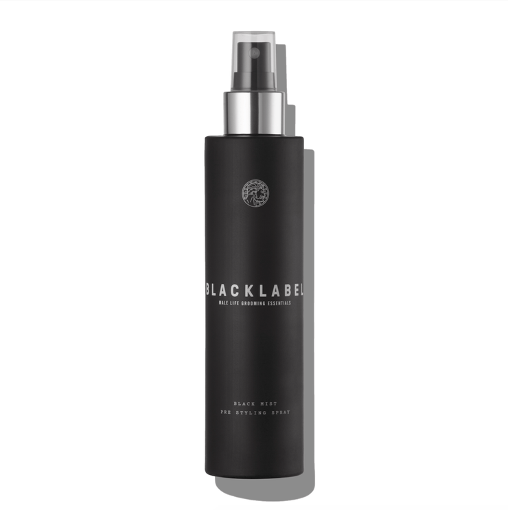 Volumizing sea salt spray. This pre styling spray by black label grooming helps increase volume and thicken up your hair. Male hairstyling and grooming essentials